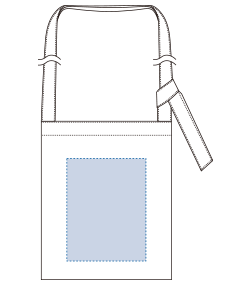 【在庫限り】シャンブリックフラットショルダートート（TR-1074）前面プリント範囲