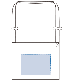 キャンバスサコッシュインナーポケット付（TR-1075）前面プリント範囲