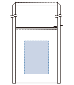 フロントポケットミニサコッシュ（TR-1078）背面プリント範囲