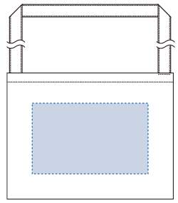 厚手コットンサコッシュ（TR-1079）前面プリント範囲