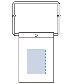 キャンバスフロントポケットサコッシュ（TR-1082）背面プリント範囲