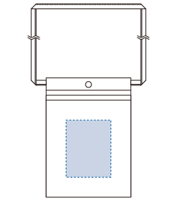 キャンバスフロントポケットサコッシュ（TR-1082）前面プリント範囲