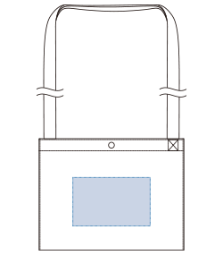 ジュートサコッシュ（TR-1084）前面プリント範囲