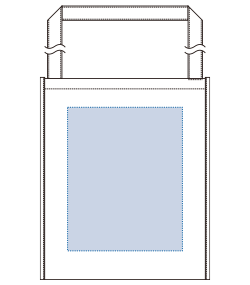 【在庫限り】不織布A4スクエアショルダートート（TR-1087）背面プリント範囲