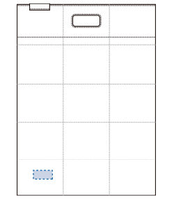 【在庫限り】ポケットスクエアバッグ（TR-1097）前面（B）プリント範囲