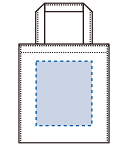 【在庫限り】キャンバススクエアトート（XXS）（TR-1107）前面プリント範囲