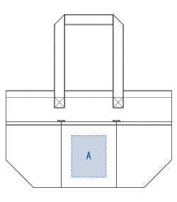 キャンバスツールトート（TR-1111）前面（A）プリント範囲