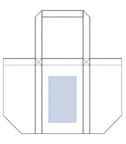 キャンバスビッグトート仕切りポケット付き（TR-1112）背面プリント範囲