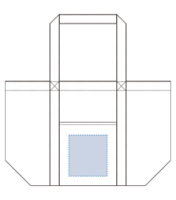 キャンバスビッグトート仕切りポケット付き（TR-1112）前面プリント範囲