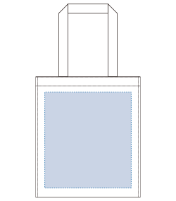 【在庫限り】キャンバスボックススクエアトート（TR-1113）背面プリント範囲