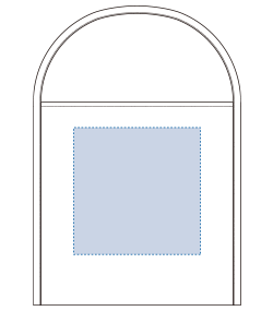 【在庫限り】キャンバスリバーシブルトート（TR-1116）内側前面プリント範囲