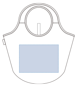 クルリト　マルシェバッグ（再生コットン）（TR-1121）背面プリント範囲