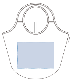 クルリト　マルシェバッグ（再生コットン）（TR-1121）前面プリント範囲