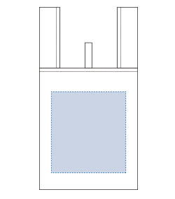クルリト　デイリーバッグ（再生コットン）（TR-1122）背面プリント範囲