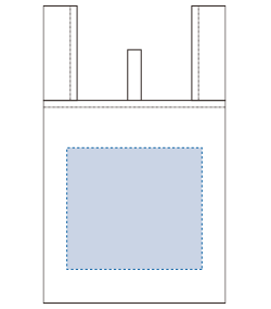 クルリト　ランチバッグ（TR-1124）背面プリント範囲