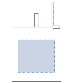 クルリト　ランチバッグ（TR-1124）前面プリント範囲