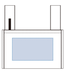 不織布BENTOバッグ（TR-1126）前面プリント範囲