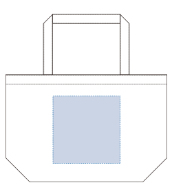 不織布ビッグショッピングトート（TR-1128）前面プリント範囲