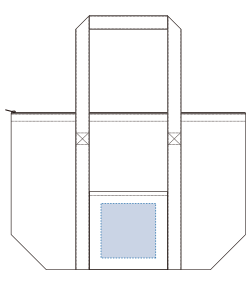 【在庫限り】不織布保冷ビッグライントート（TR-1129）前面プリント範囲