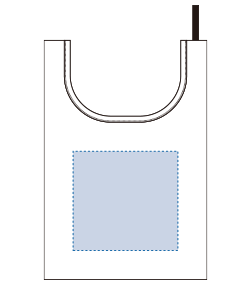 ポリマルシェバッグ（TR-1130）背面プリント範囲
