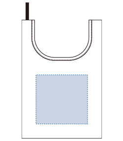 ポリマルシェバッグ（TR-1130）前面プリント範囲