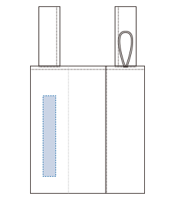 【在庫限り】ポケットスクエア　デリバッグ（TR-1133）背面（A）プリント範囲