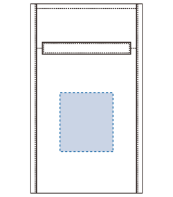 保冷スクエアポーチ（TR-1138）前面プリント範囲