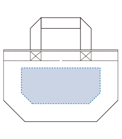 シャンブリックキャンバストート（S）（TR-1143）背面プリント範囲