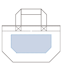 シャンブリックキャンバストート（S）（TR-1143）前面プリント範囲