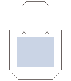 シャンブリックキャンバストート（L）（TR-1145）背面プリント範囲