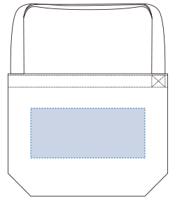 シャンブリックキャンバスショルダートート（TR-1146）前面プリント範囲