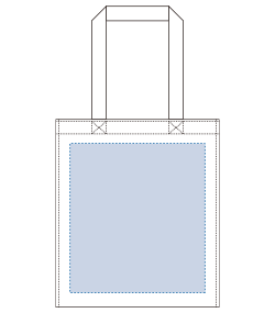 シャンブリックキャンバスボックストート（TR-1147）前面プリント範囲