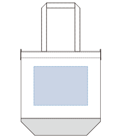 厚手キャンバスレザーボトムトート（TR-1148）背面プリント範囲