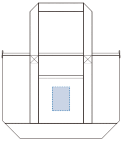 【在庫限り】厚手キャンバスレザーポケットトート（TR-1149）前面プリント範囲