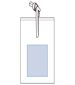 コットンリネンラッピング巾着（S）（TR-1151）背面プリント範囲