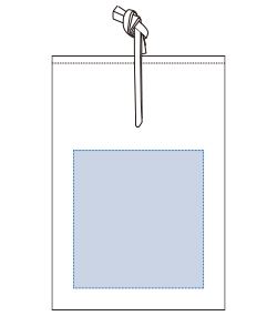 コットンリネンラッピング巾着（M）（TR-1152）背面プリント範囲