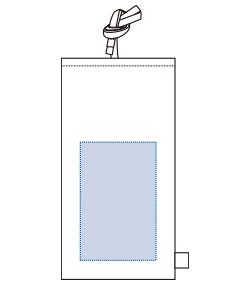 オーガニックコットンラッピング巾着（S）（TR-1153）前面プリント範囲