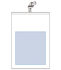 厚手コットンラッピング巾着（M）（TR-1156）前面プリント範囲
