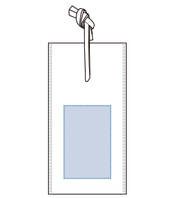 不織布ラッピング巾着（S）（TR-1160）背面プリント範囲