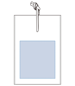 不織布ラッピング巾着（M）（TR-1161）背面プリント範囲