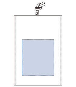 不織布ラッピング巾着（M）（TR-1161）前面プリント範囲
