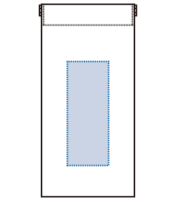 ユーティリティバネ口ポーチ ロング（TR-1165）背面プリント範囲