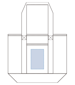 オーガニックコットンキャンバスライントート（TR-1174）前面プリント範囲
