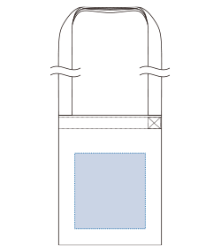 オーガニックコットンキャンバスサコッシュ（TR-1177）前面プリント範囲
