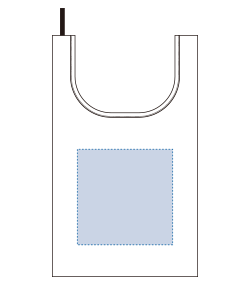 ポリマルシェバッグ（L）（TR-1181）前面プリント範囲