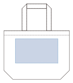 再生不織布スタンダードバッグ（TR-1185）前面プリント範囲
