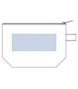 シャンブリックキャンバスデイリーポーチ（S）（TR-1191）背面プリント範囲