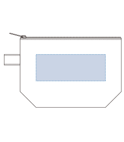 シャンブリックキャンバスデイリーポーチ（S）（TR-1191）前面プリント範囲