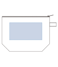 シャンブリックキャンバスデイリーポーチ（M）（TR-1192）背面プリント範囲