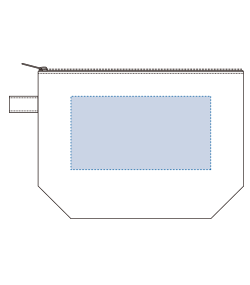 シャンブリックキャンバスデイリーポーチ（M）（TR-1192）前面プリント範囲